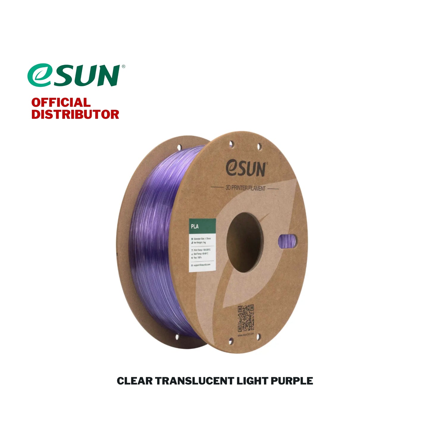 Esun PLA-Clear Filament Translucent