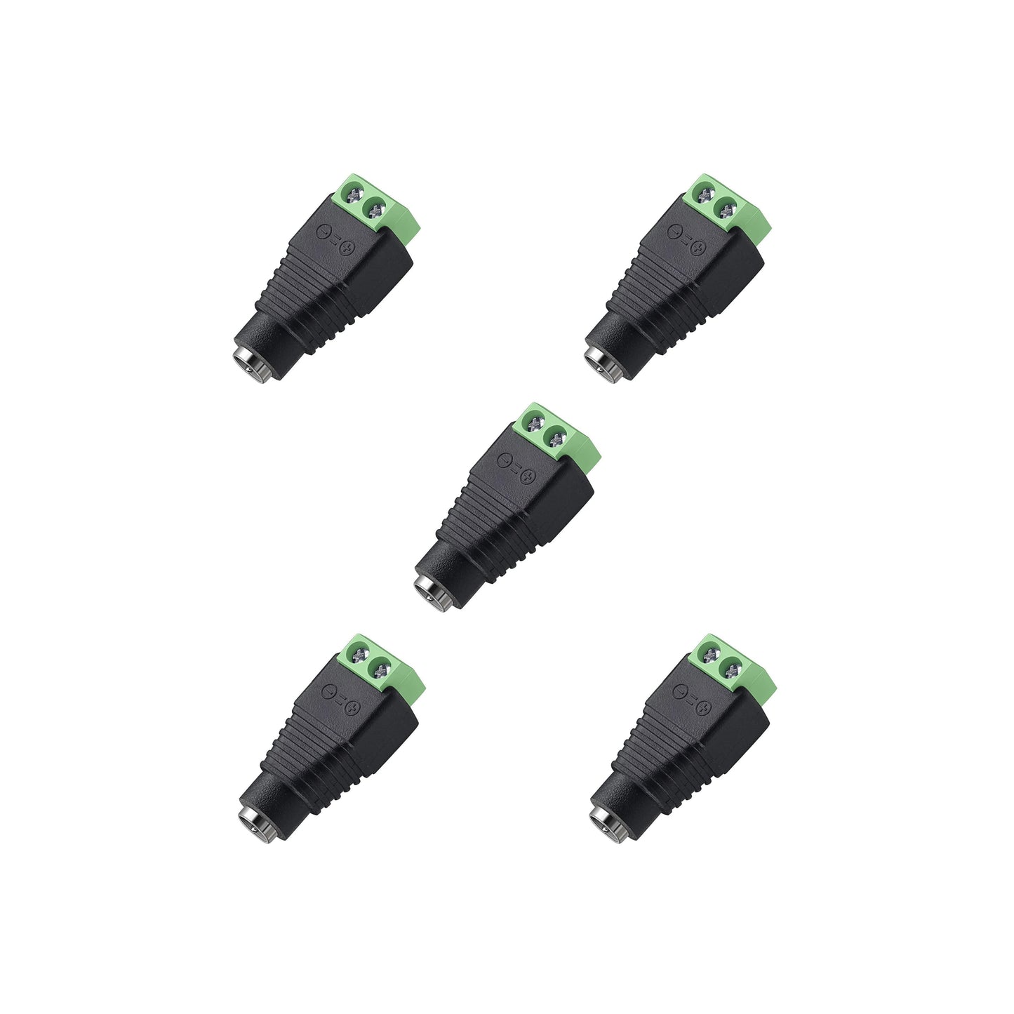 5 pcs DC Barrel Jack Adapter Female