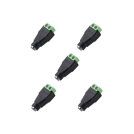 5 pcs DC Barrel Jack Adapter Female