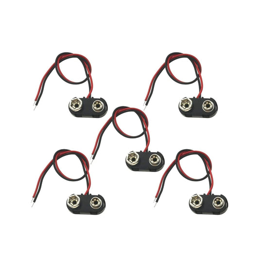 5 pcs 9V Battery Connector Clip 10cm