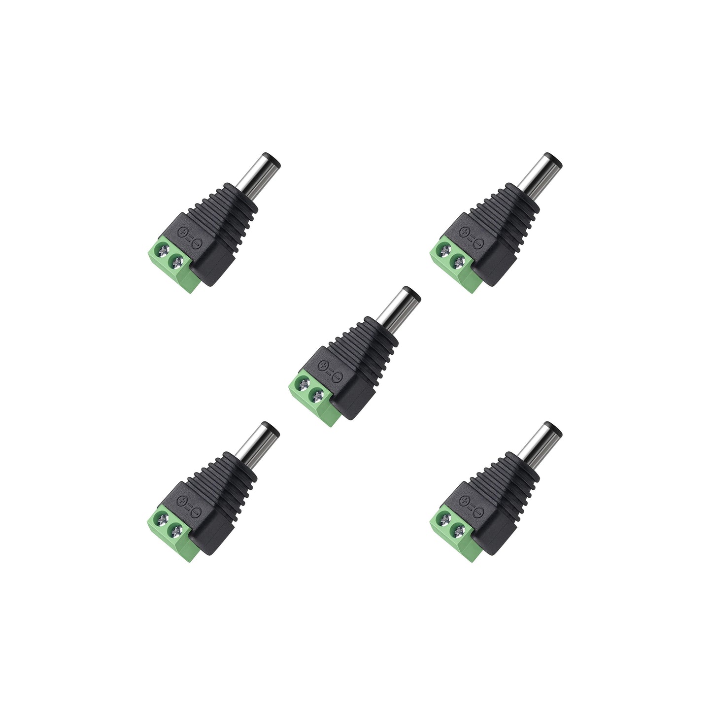 5pcs DC Barrel Jack Adapter Male