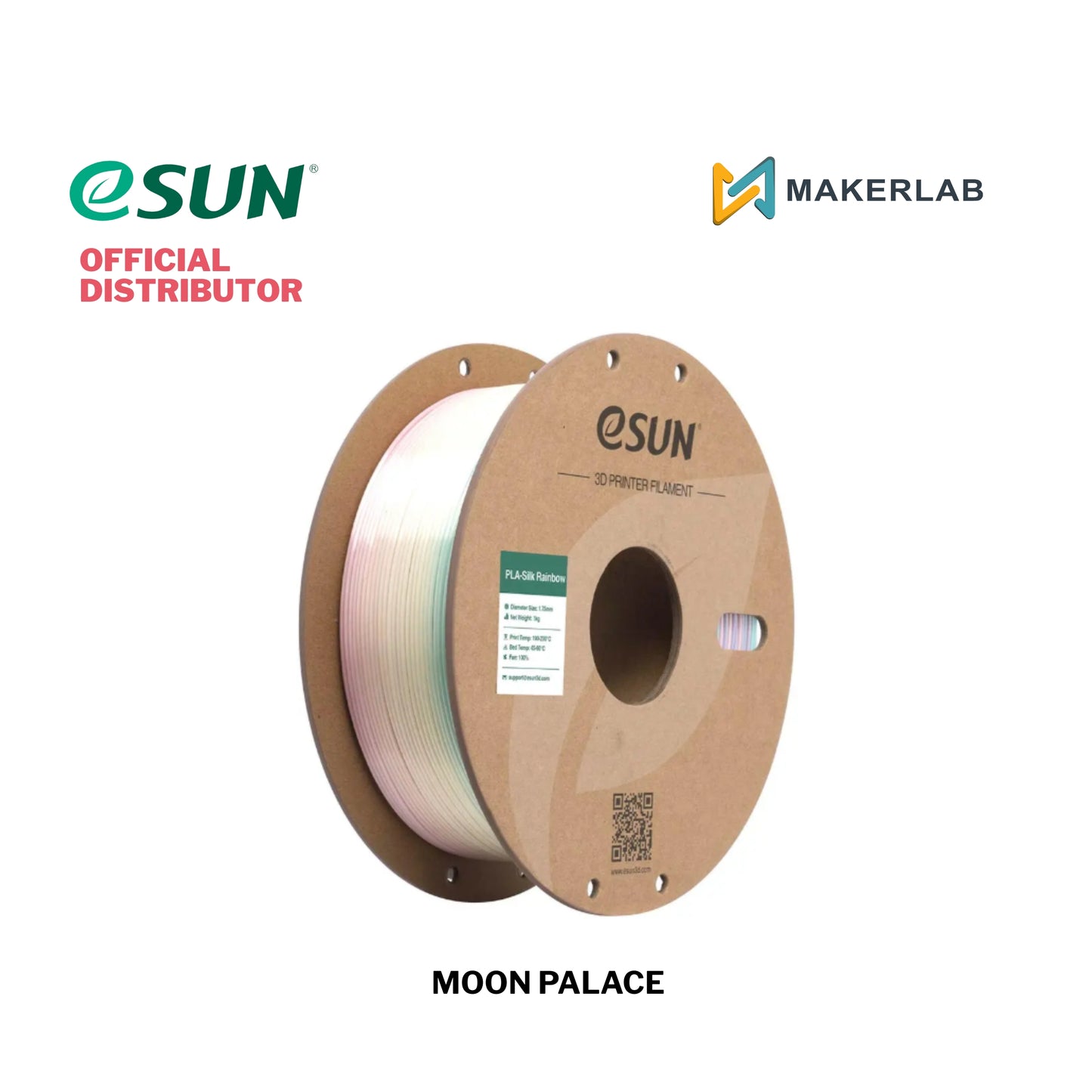 eSUN ePLA-Silk Rainbow 3D Printer Filament 1.75mm 1KG