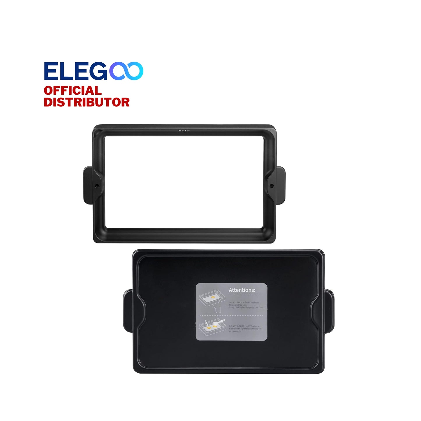ELEGOO Metal Resin Tank Saturn 2/ Saturn 3 Resin 3D Printer, FEP Pre-Installed, Resin Vat Saturn 2/3
