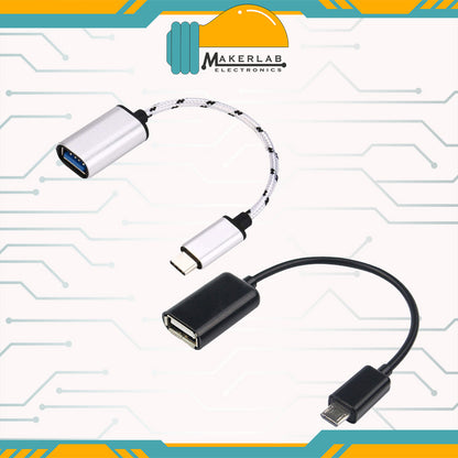 OTG Cable - Micro USB to USB Female | Type-C USB-C OTG Cable USB3.1 Male To USB2.0 Type-A