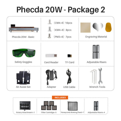 Elegoo Phecda Laser Engraver & Cutter 20W PACKAGE 2