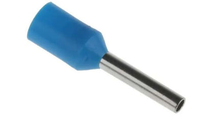 RS PRO Insulated Crimp Bootlace Ferrule, 8mm Pin Length, 1.5mm Pin Diameter, 0.75mm² Wire Size, Blue