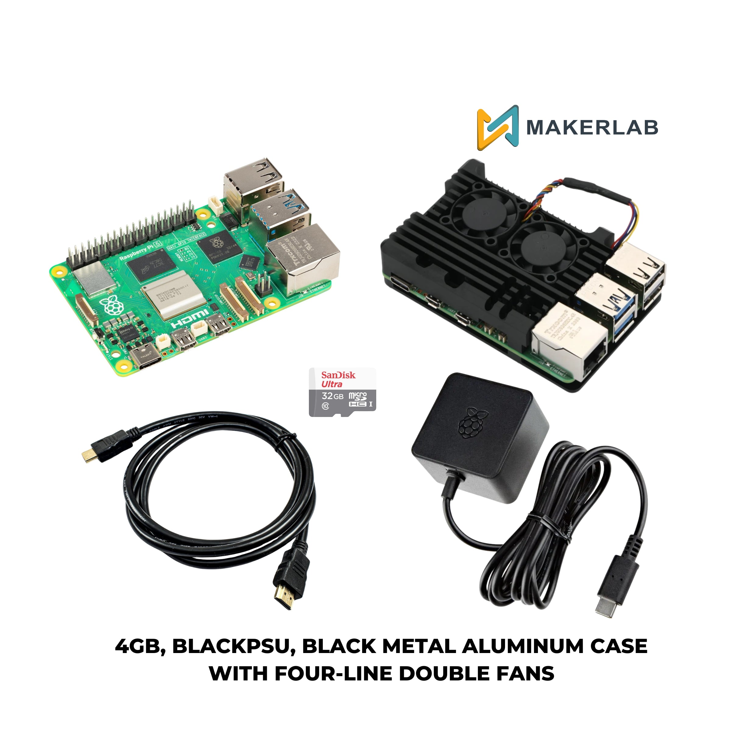 Raspberry Pi 5 4GB KIT C – Makerlab Electronics