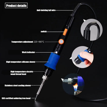 Yihua 947-VII 60W Soldering Iron Blue