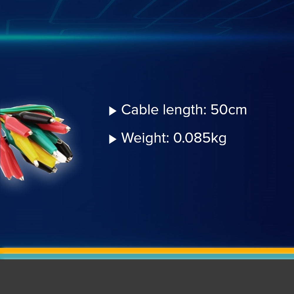 50cm Alligator Clips Double ended Crocodile Clips Cable Wire Testing