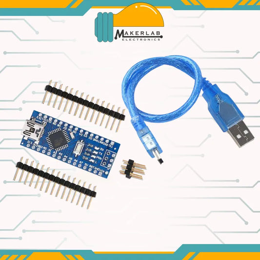 Nano ATmega328P CH340G Unsoldered based on Arduino® with cable