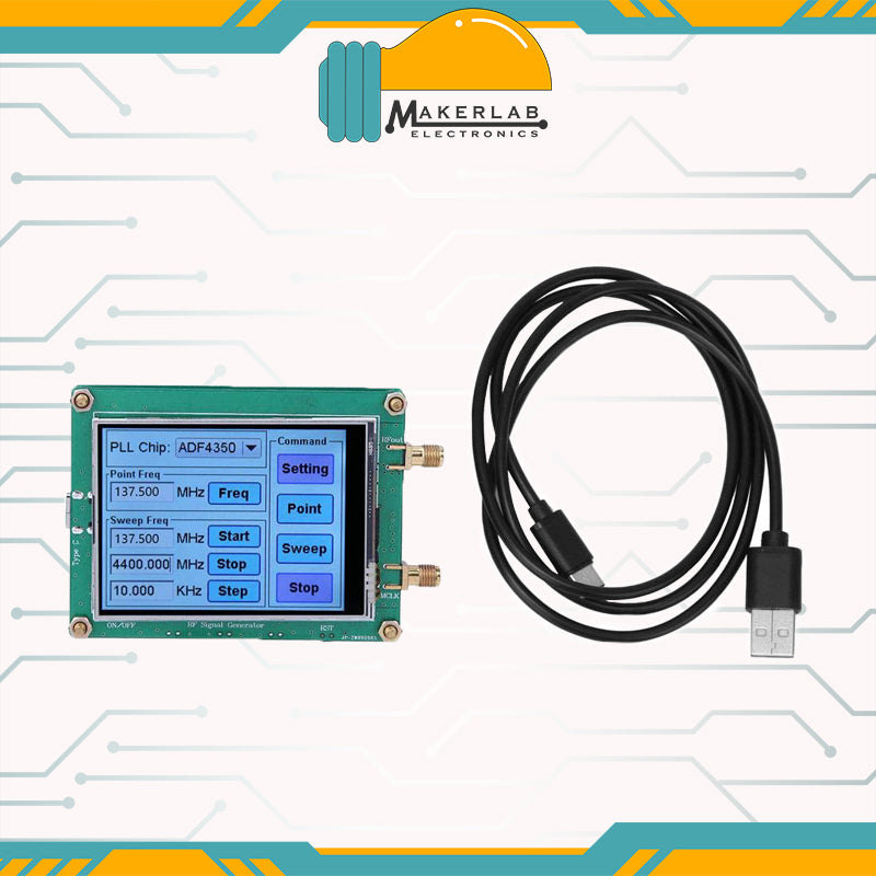 HLZS-35-4400M ADF4351 ADF4350 RF SignalGenerator Wave/Point Frequency Sweep Touch Screen LCD Display