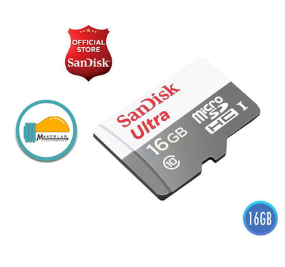 16GB l 32GB l 64GB l 128GB l 256GB | 400GB Micro SD Card for Raspberry Pi , Phone Memory Card Sandisk Ultra Class 10 Makerlab Electronics