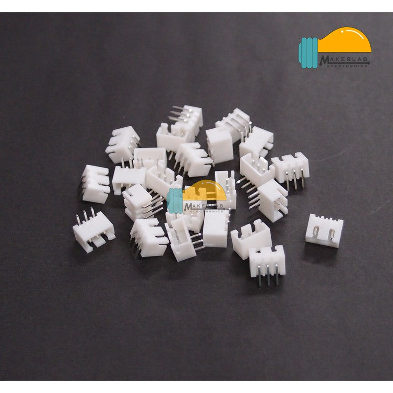25Pcs 3-Pin - Straight JST XH Shrouded Male Connector