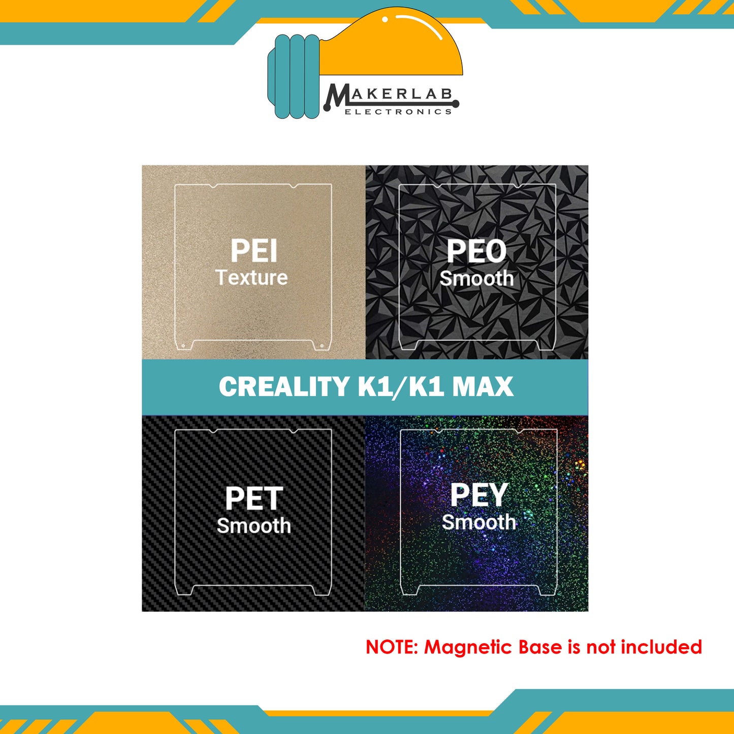 Creality K1 l K1 Max Build Plate PEI PEO PET PEY Double-Sided Printing Heated Bed (Without Magnetic Bed)