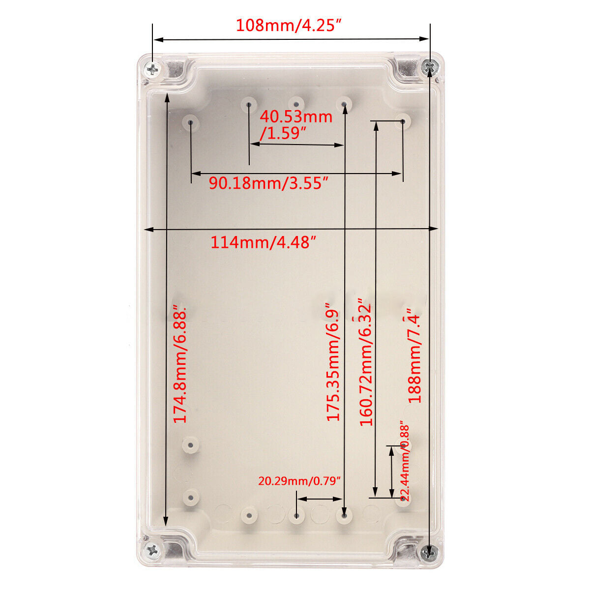 Weatherproof Enclosure IP65 NEMA 4 ABS - Transparent Lid