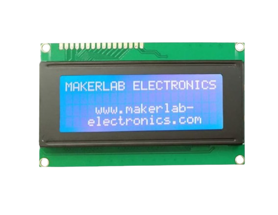 20x4 LCD Display White on Blue