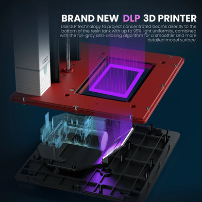 ELEGOO Mars 4 DLP 3D Printer Desktop Resin 3D Printer with Ultra-Quiet Printing