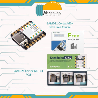 Seeed Studio XIAO SAMD21  - Arduino Microcontroller - SAMD21 Cortex M0+ with Free Course | (3 PCs)