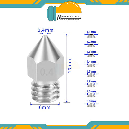 Creality Nozzle for Ender-3 CR Series | MK8 Brass Hardened Stainless Steel Titanium 3D Printer