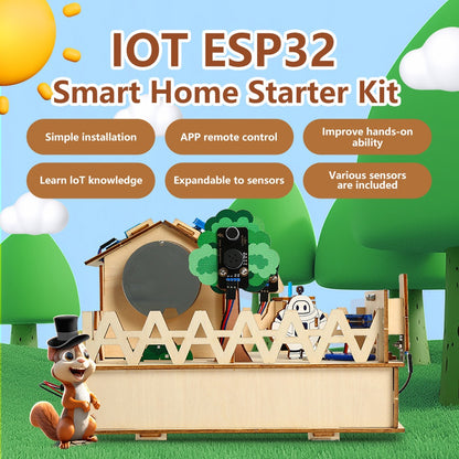 ACEBOTT DIY IOT Smart Home Starter Kit Voice and APP WIFI Control for ESP32 Porject Learning Kit