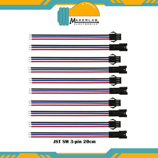 5 Pairs 3-PIN 30cm JST SM Plug Male to Female Wire Cable Connector