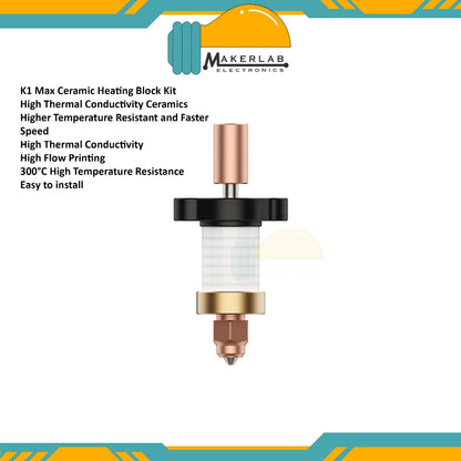 Creality K1 Ceramic Heating Block Hotend Kit 300°C Temperature High flow printing for K1 K1 Max