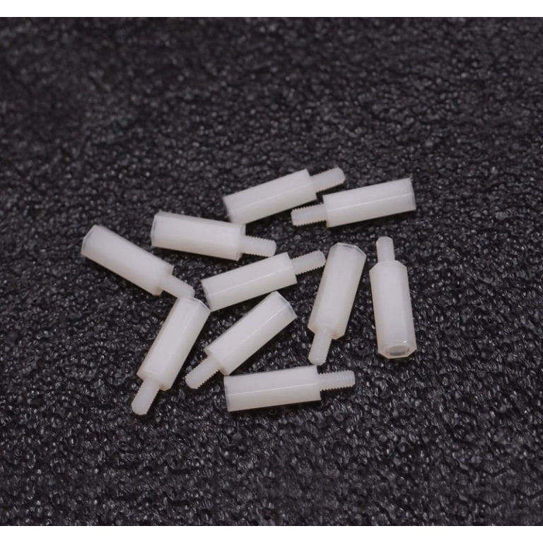 10Pcs m3x18+6 Male to Female Nylon Standoff