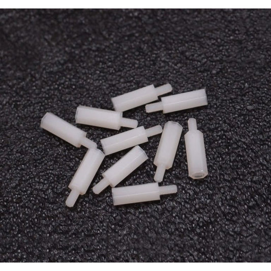 10Pcs m3x18+6 Male to Female Nylon Standoff