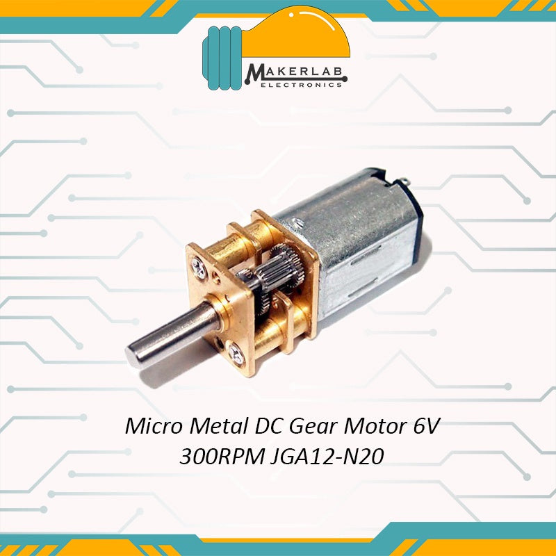 Micro Metal DC Gear Motor 6V 500RPM | 300RPM | 150RPM JGA12-N20