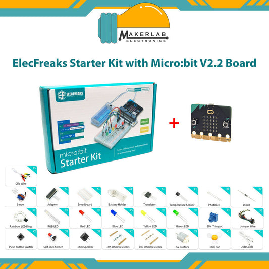 ElecFreaks Micro:bit Starter Kit with Microbit V2.2 Board