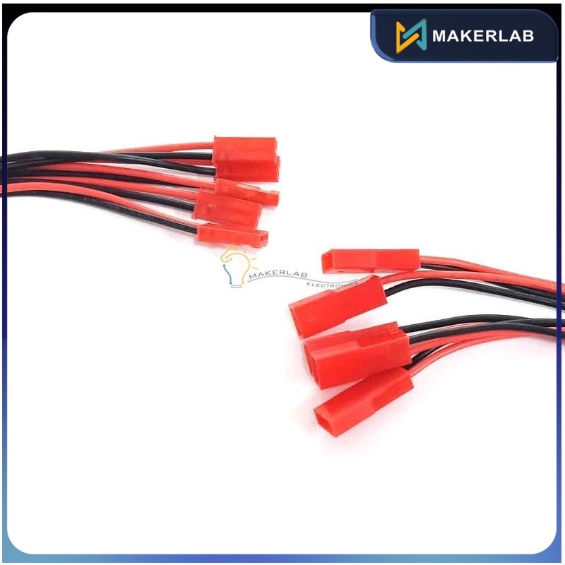 5 Pairs 200mm 2-Pin JST RCY Male and Female Connector