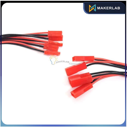5 Pairs 100mm 2-Pin JST RCY Male and Female Connector