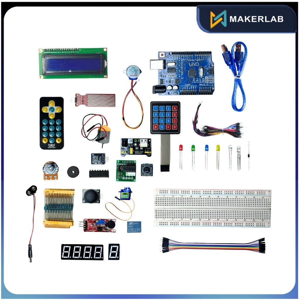 Makerlab Super Starter Kit for Uno R3 with PDF Projects and Code Compa ...