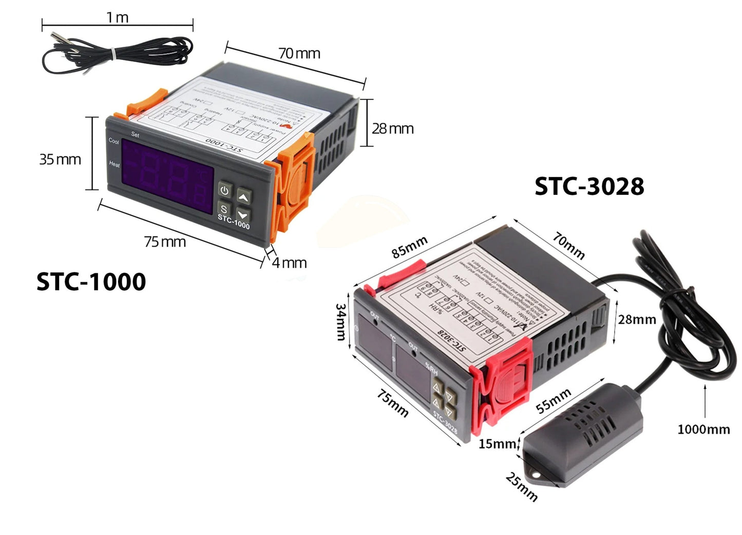 220V Digital STC-1000 STC 1000 STC-3028 STC 3028 Temperature Controller Thermostat Sensor