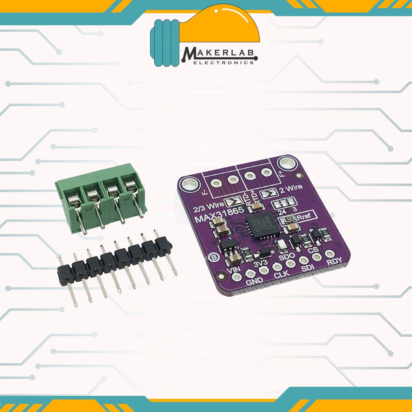 MAX31865 PT100 to PT1000 RTD to Digital Converter Board Temperature Thermocouple Sensor Amplifier