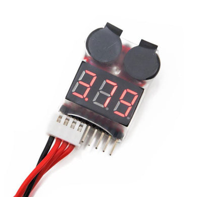 1-8S Lipo Battery Voltage Tester and Low Voltage Buzzer Alarm