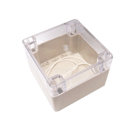 Weatherproof Enclosure 120x120x90mm IP65 NEMA 4 – Transparent Lid