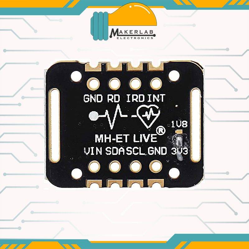 MAX30102 Heart Rate and Pulse Oximeter Sensor Module (Black) – Makerlab ...