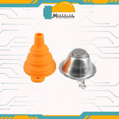 Silicone Collapsible Funnel with Stainless Steel Filter Funnel, Resin Filter - 3D Printer