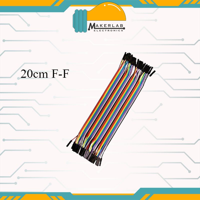 MakerSpot 40pin 8inch Breadboard Jumper Wires Male to Female Ribbon GPIO  Cable (1 Pack)