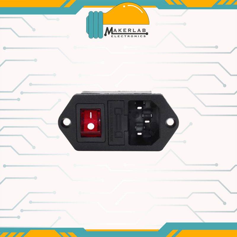 AC-17 220VAC 10A Power Switch Fused Rocker Switch Socket IEC320