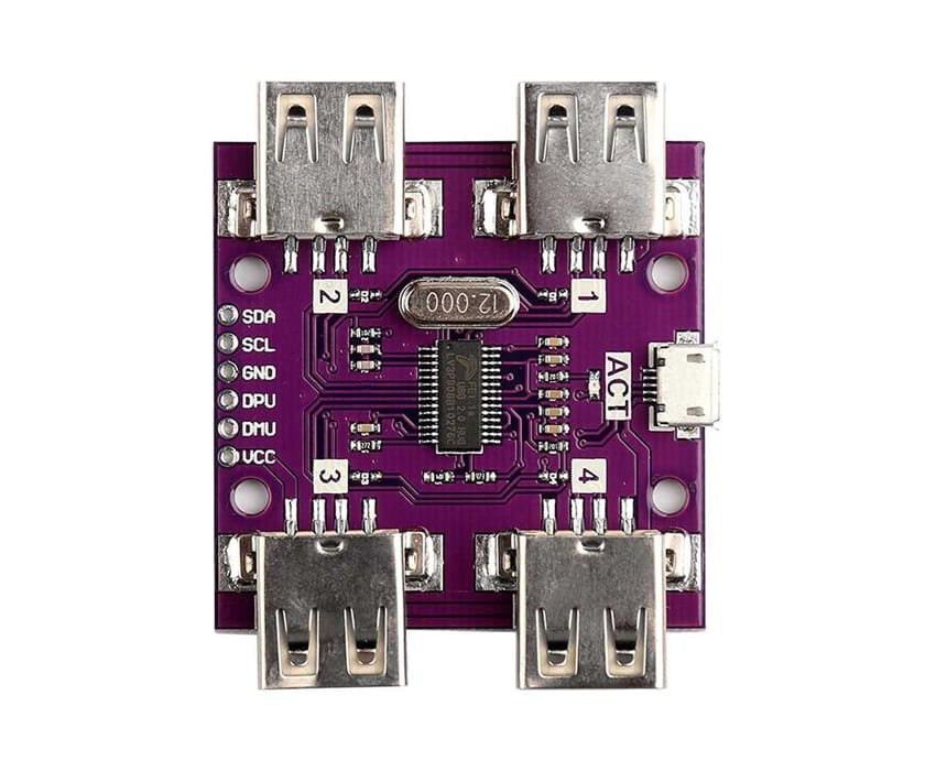 4 Port USB 2.0 HUB High Speed Controller Module for Arduino Micro USB Type
