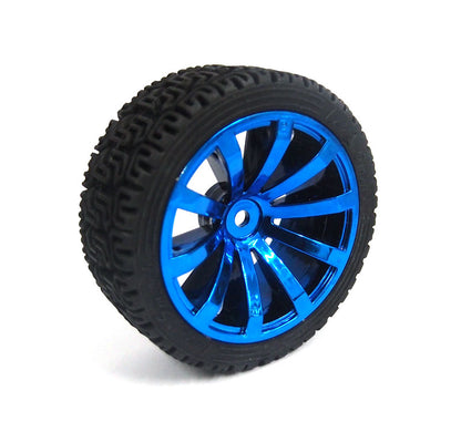 65mm Rubber Wheel Blue