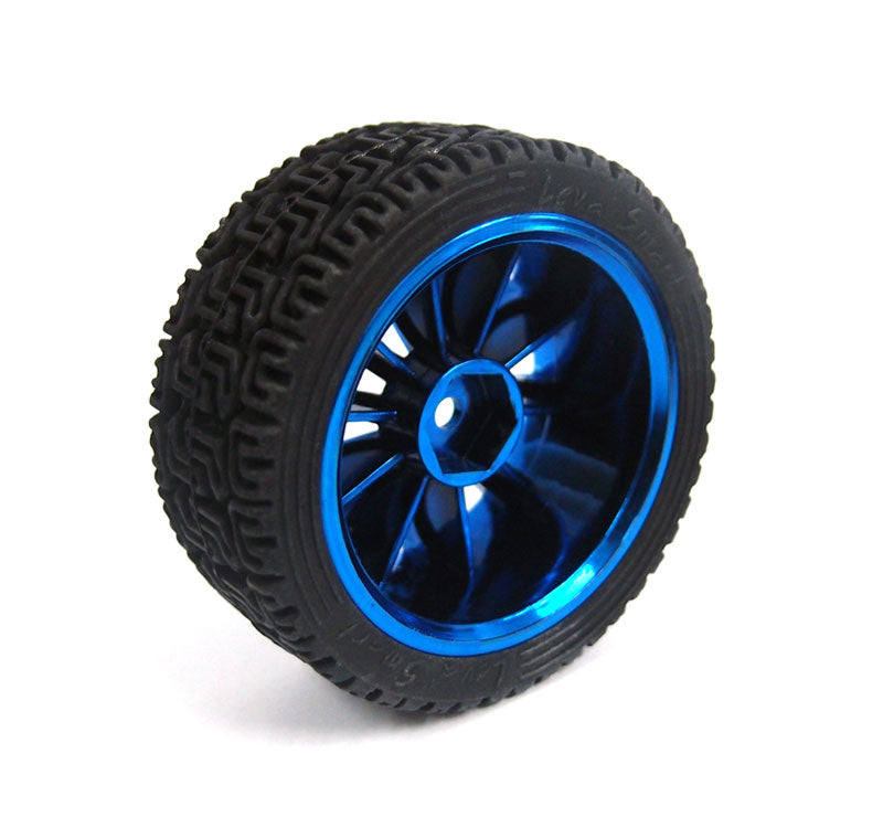 65mm Rubber Wheel Blue