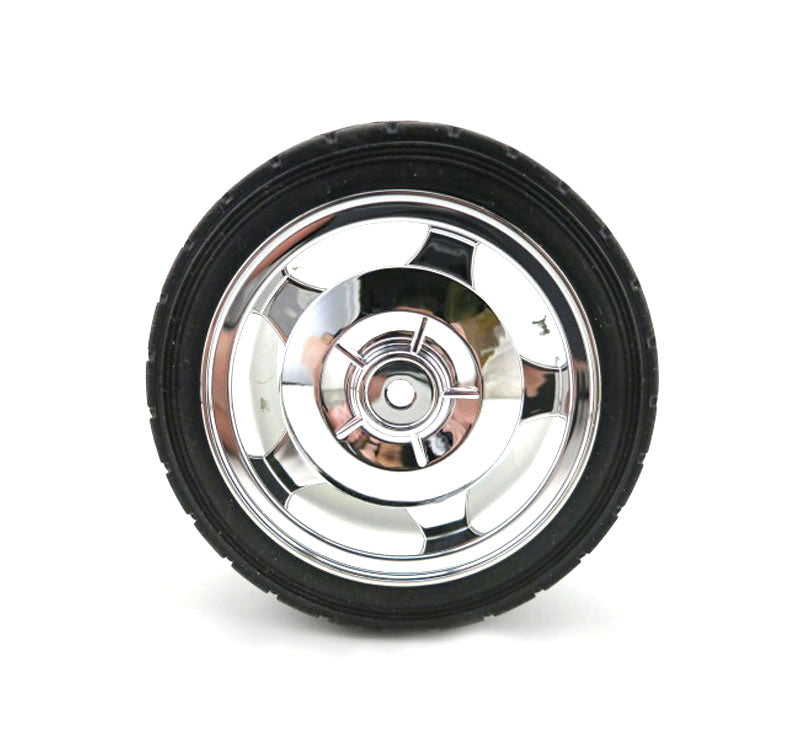 83mm Rubber Wheel Silver
