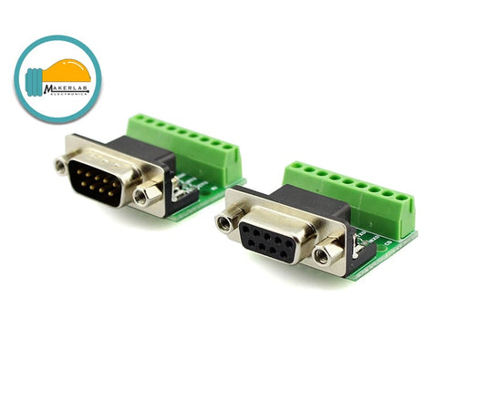 9Pin DB9 Solderless Terminal Female/ Male RS232 RS485 Adapter Connector