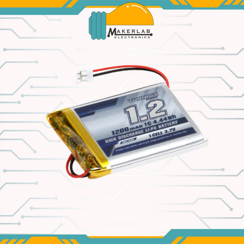Turnigy 1200mAh 1S 1C Lipoly with 2 Pin JST-PH Connector