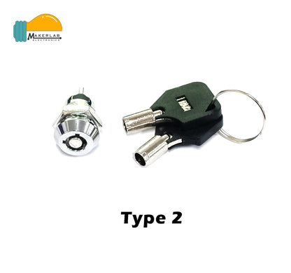 12mm Metal Key Switch with keys
