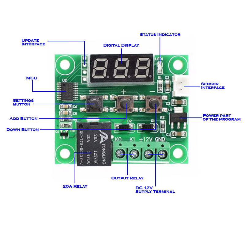 W1209 Thermostat Temperature Control Switch