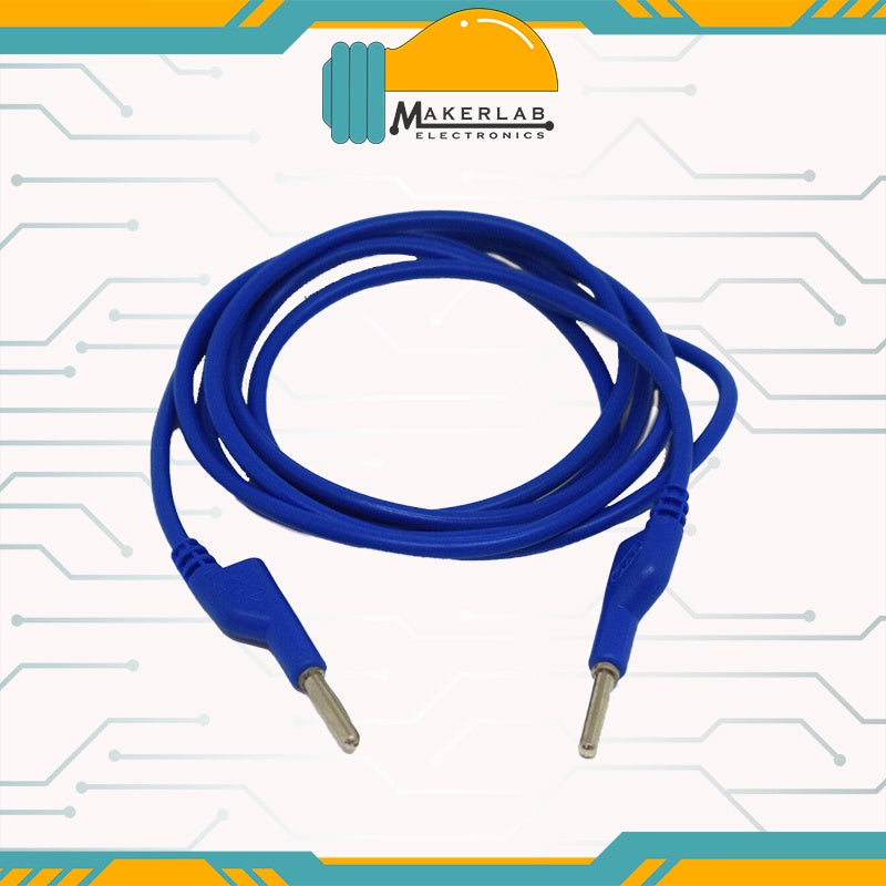 Alligator clip 10mm to banana plug 4mm | Double 4mm banana plug with cable 50cm